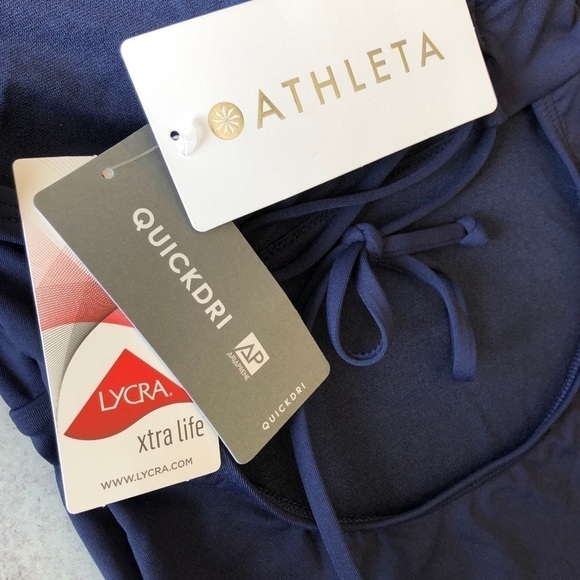 Athleta One Piece Keyhole Swimsuit Navy Bl… - Picture 6 of 8